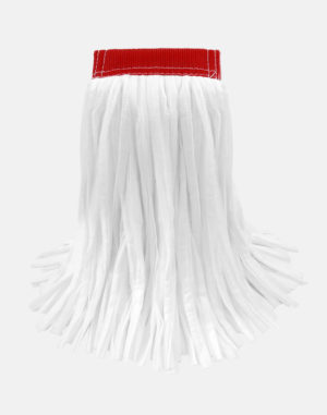 Ultra Sorb Cut-End Wet Mop (5" Headband) - Non-woven Rayon. polyester blend. No break-in required. Super absorbent, lint free. Works on rough surfaces Launderable