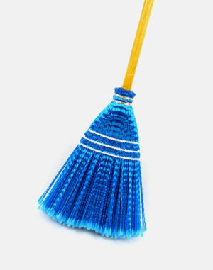 Premier Lobby Plastic Broom - Blue - Best Floor Cleaning Products