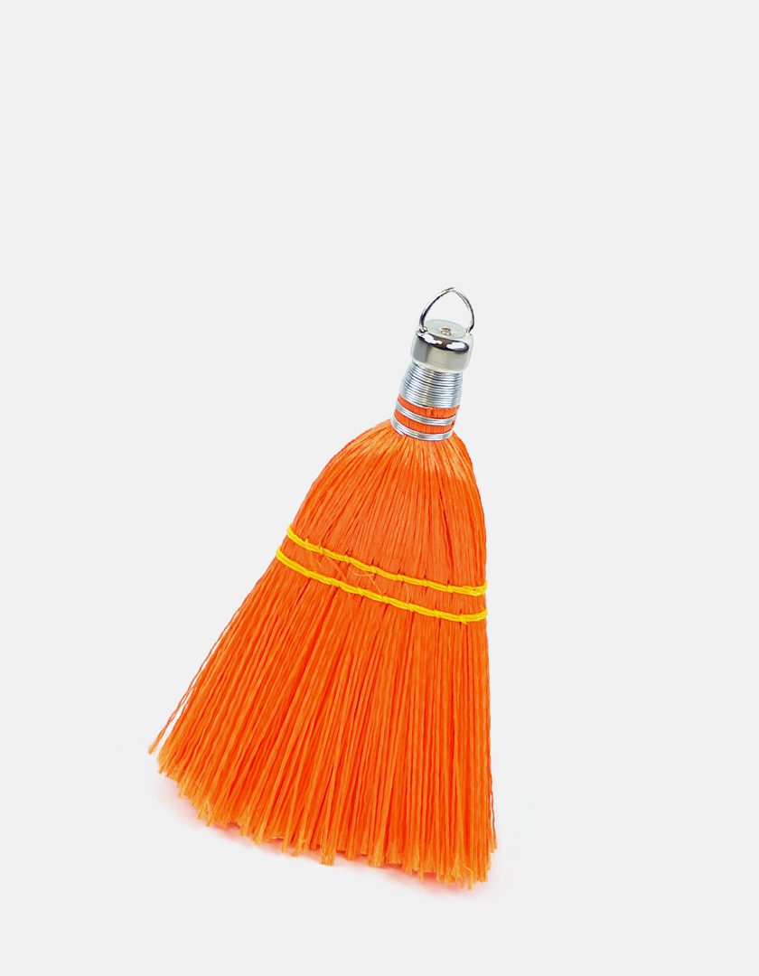 Premier Whisk Plastic Broom - Orange - Made in USA