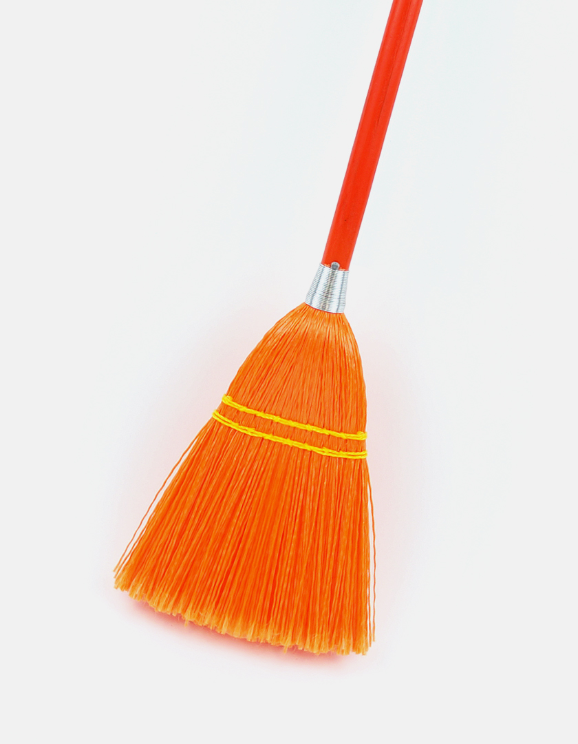 Premier Toy Plastic Broom - Orange - Made in USA